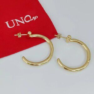 UNO de 50 Earring IT'S ELECTRIFYING Open Hoop Earrings with Small Horizontal Bar